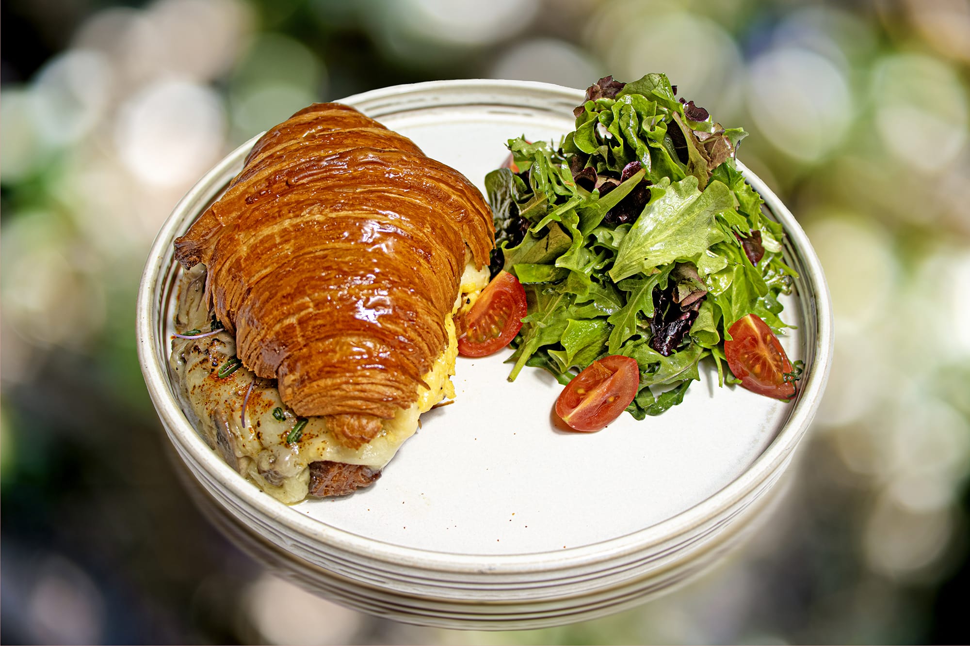 Stuffed Croissant with Eggs & Cheese